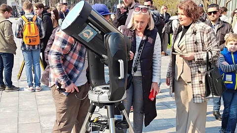29 марта в БФУ им. И. Канта наблюдали за солнечным затмением