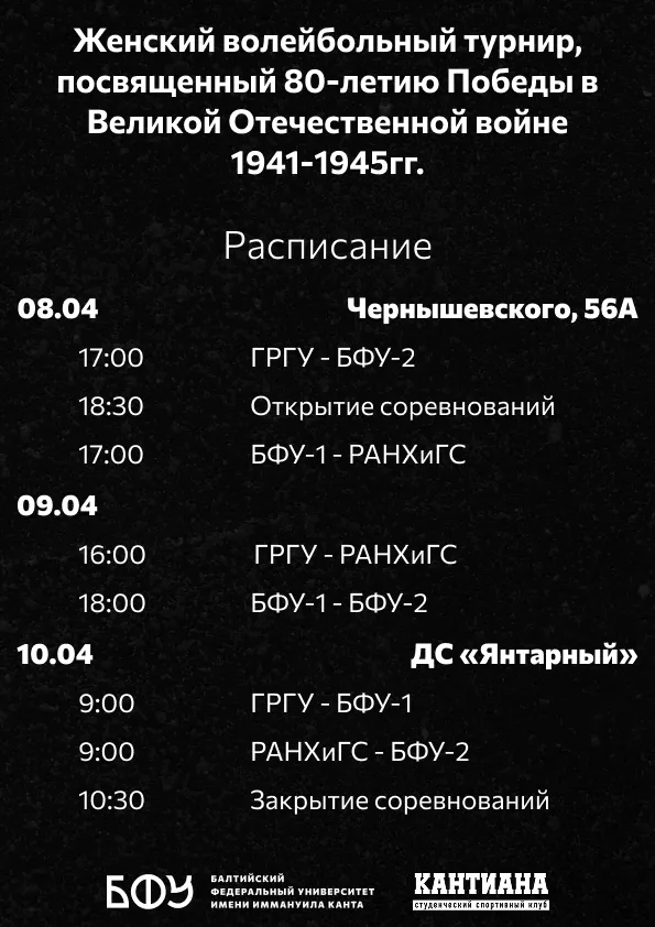 В БФУ им. И. Канта проходит Международный турнир по волейболу среди женских команд |  1