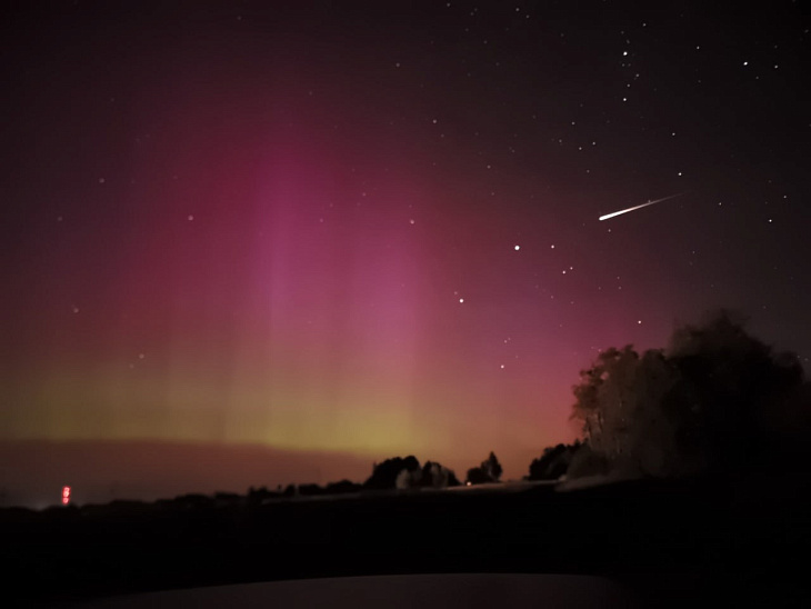 IKBFU Astronomers Capture Aurora Borealis Alongside Meteor Shower | Image 1