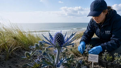 IKBFU Scientists Work to Preserve Endangered Sea Holly — A Symbol of the Baltic Coast