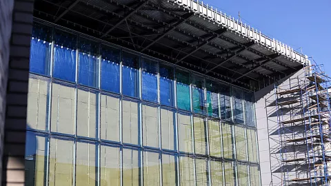 В здании конференц-комплекса на&nbsp;базе кампуса в&nbsp;Калининграде завершилось остекление